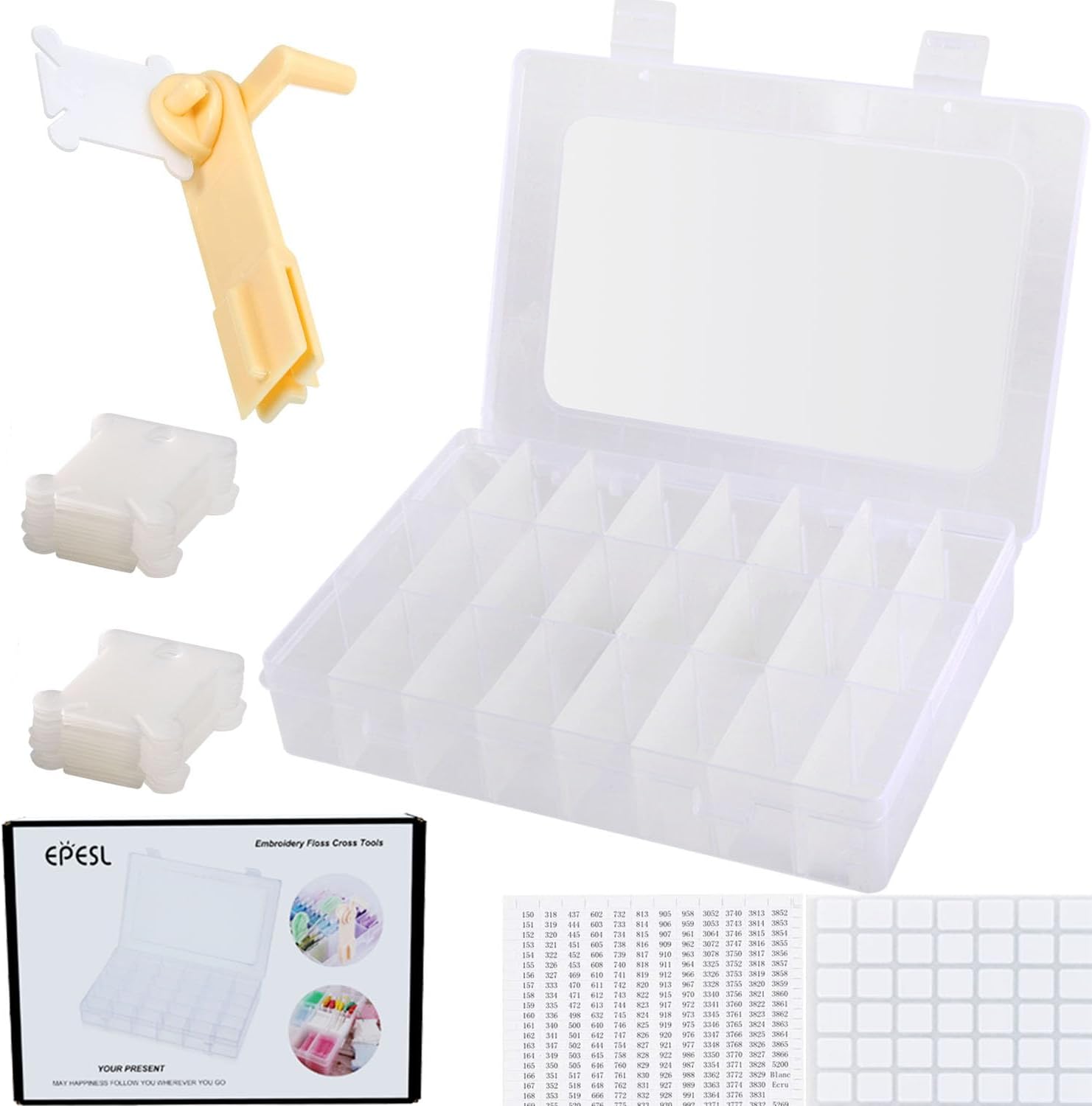 Embroidery Floss Organizer with Bobbin Winder