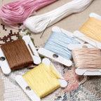 Embroidery Floss Organizer with Bobbin Winder - Size reference