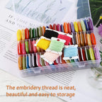 Embroidery Floss Organizer with Bobbin Winder - In use