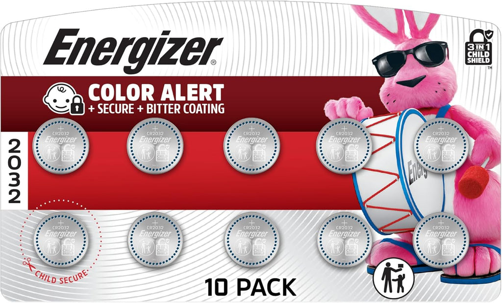 Energizer 2032 3V Lithium Batteries, 10 Pack