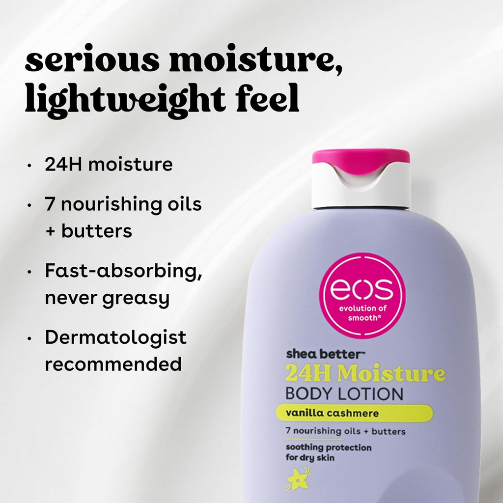 eos Shea Better Body Lotion, Vanilla Cashmere - Size reference