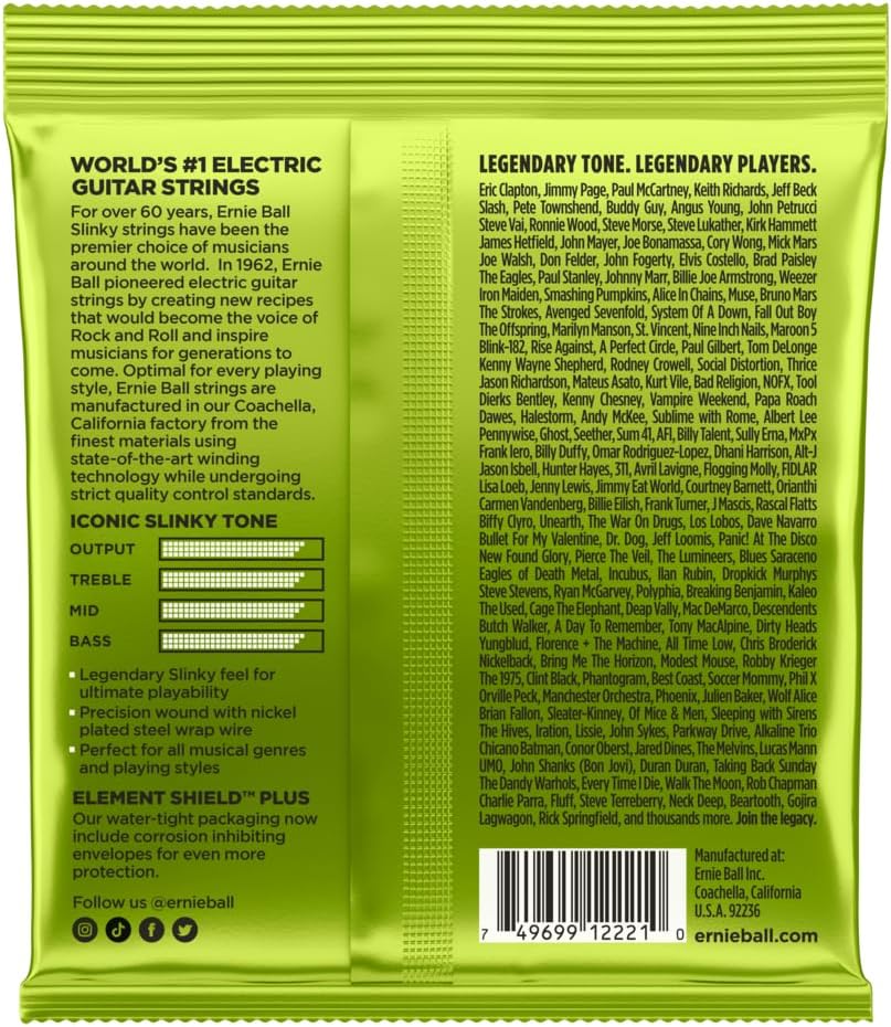 Ernie Ball Regular Slinky Guitar Strings 10-46 - Detail view