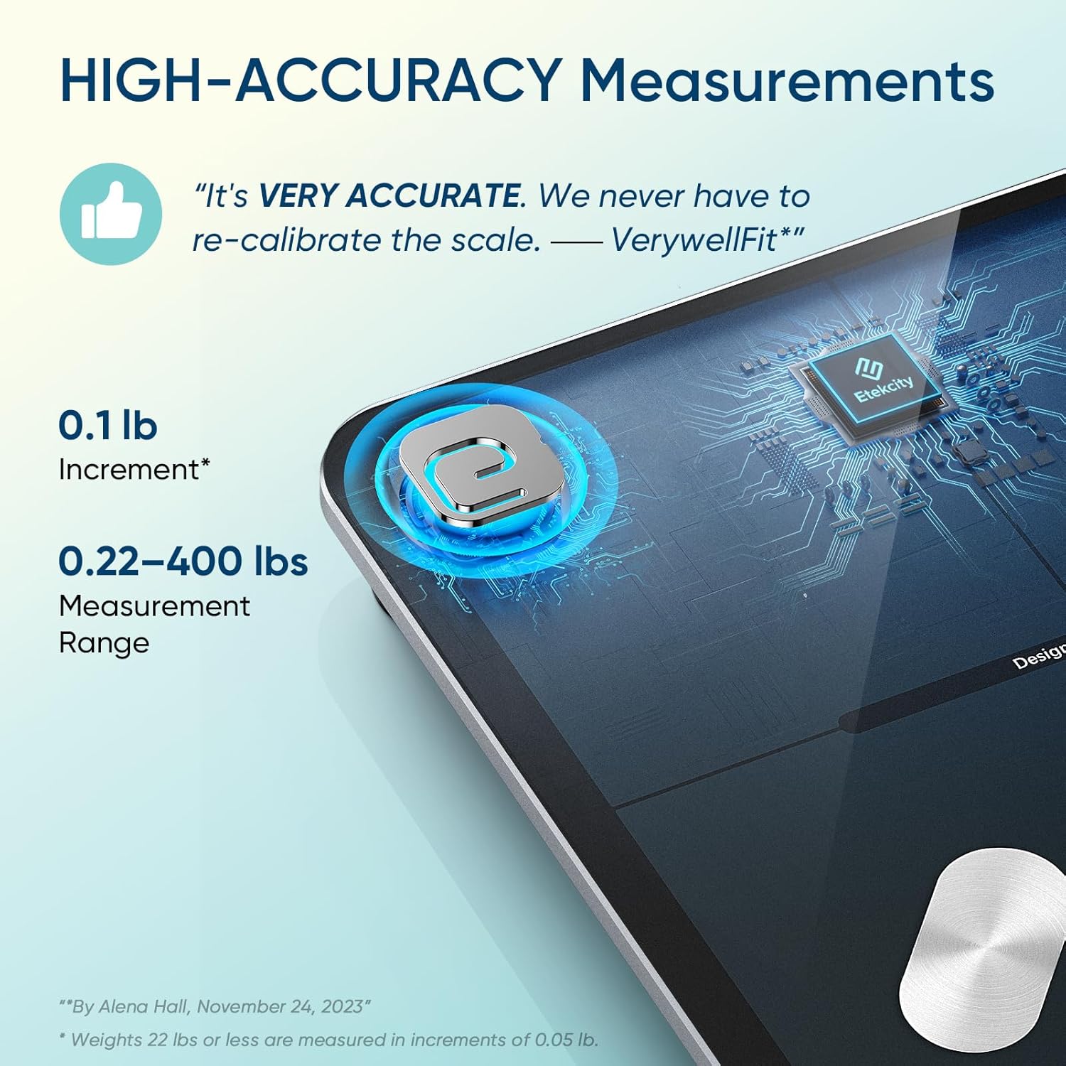 Etekcity Smart Body Weight Scale with BMI - Detail view