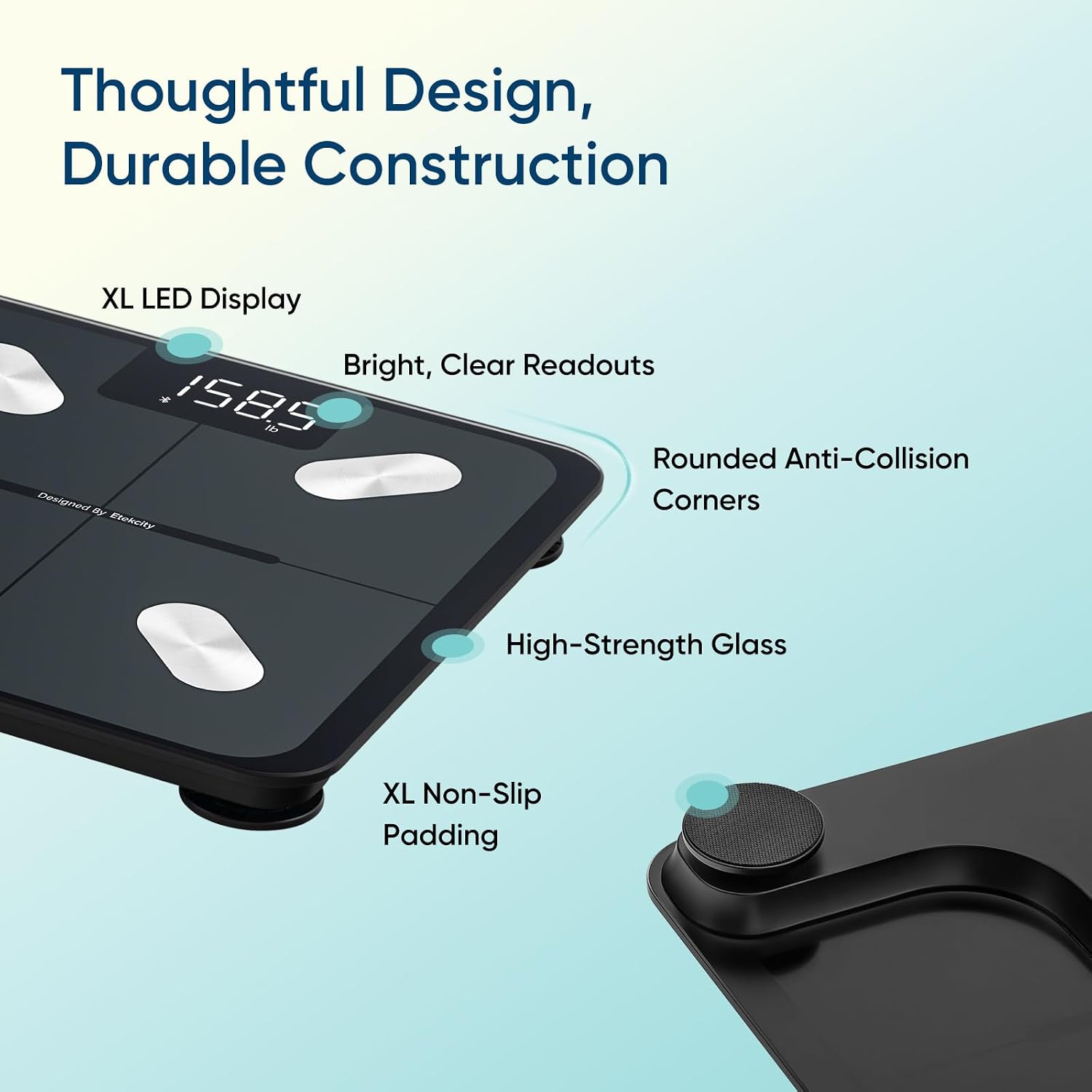 Etekcity Smart Body Weight Scale with BMI - Feature highlight