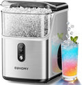 EUHOMY Nugget Ice Maker Countertop Stainless Steel
