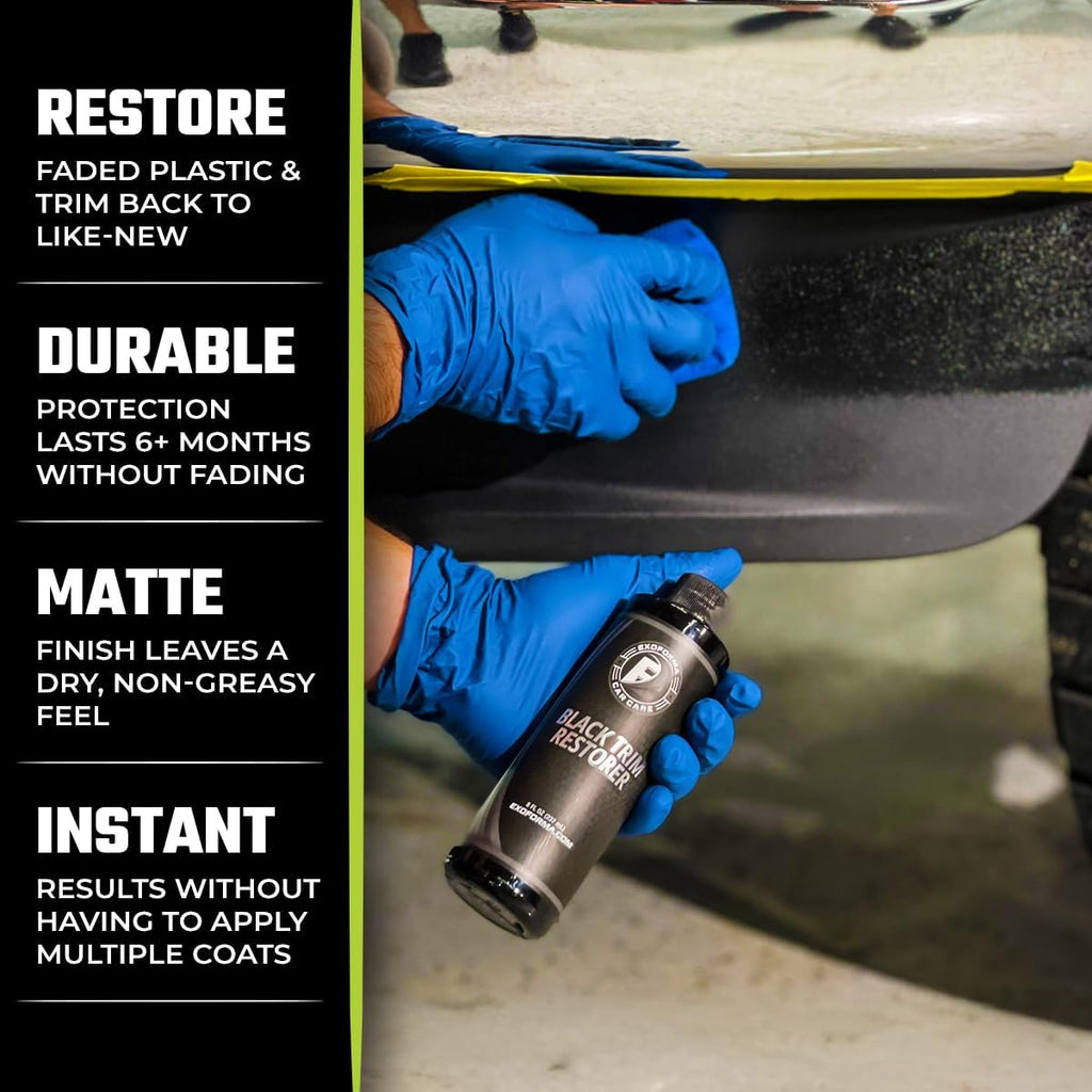 ExoForma Black Trim Restorer 8 oz for Car Trim - Size reference