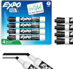EXPO Black Dry Erase Markers Chisel Tip 4 Count