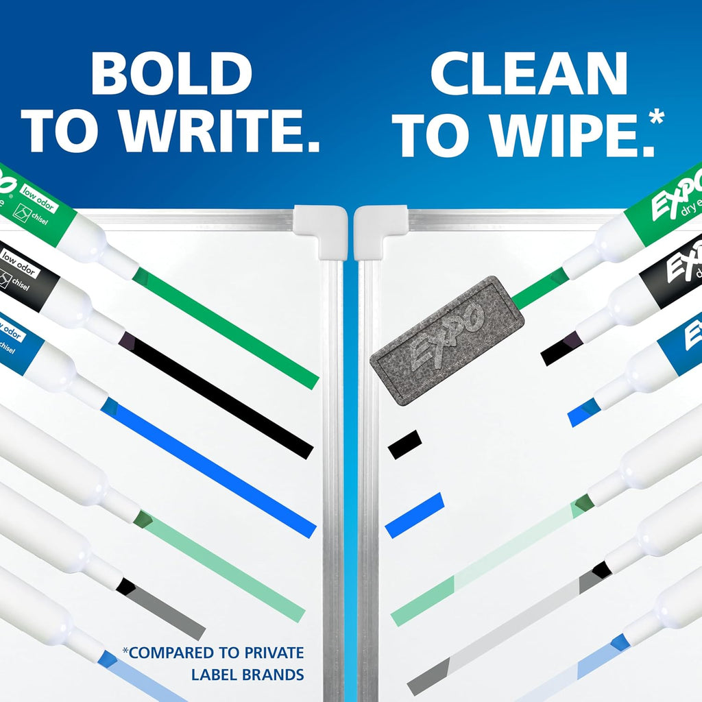 EXPO Black Dry Erase Markers Chisel Tip 4 Count - Size reference