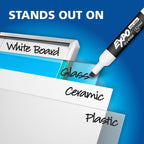 EXPO Black Dry Erase Markers Chisel Tip 4 Count - In use