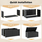 Fancyango 150 Gallon Lockable Deck Box - Alternate angle