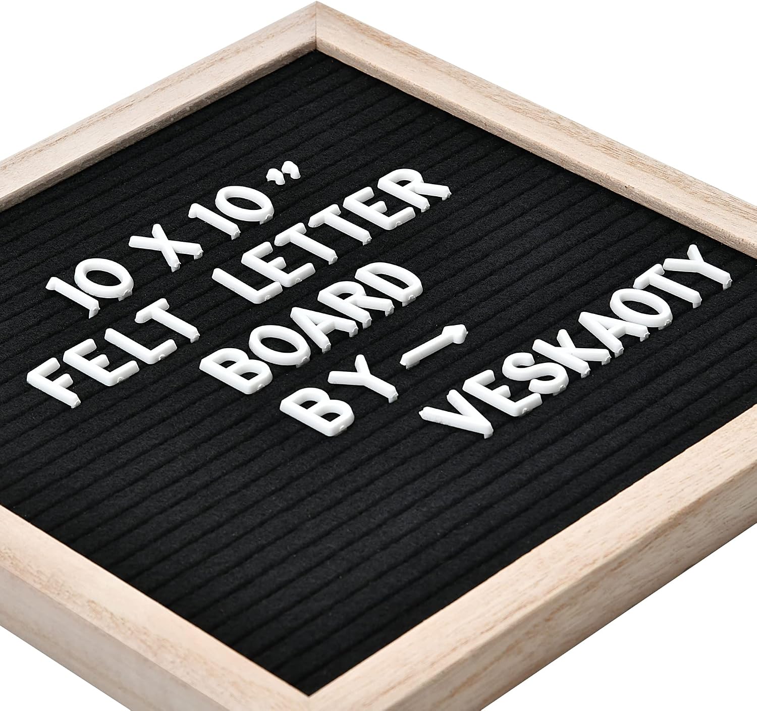 Veskaoty Felt Letter Board 10x10 Wood Frame - Detail view