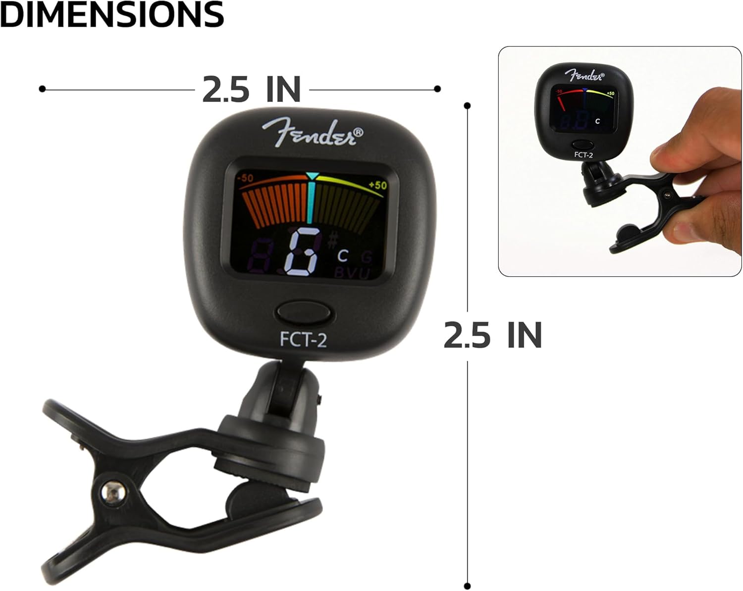 Fender FCT-2 Clip-On Multi-Instrument Tuner - Packaging