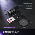 FIFINE USB/XLR Dynamic Podcast Microphone - Alternate angle