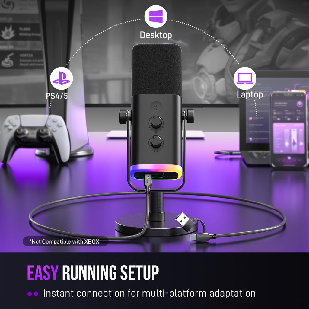 FIFINE USB/XLR Dynamic Podcast Microphone - Feature highlight