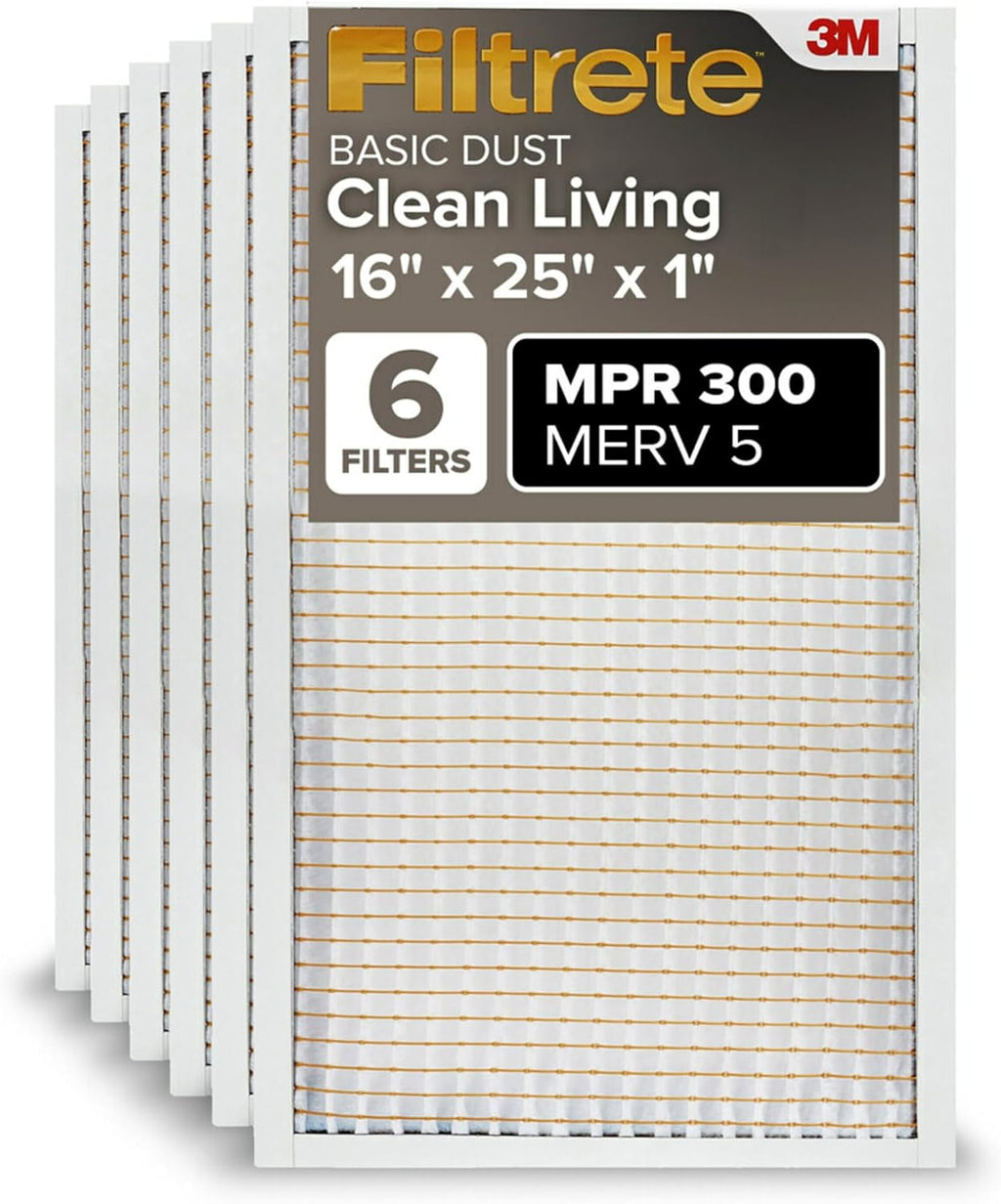 Filtrete 16x25x1 MERV 5 Air Filters 6-Pack