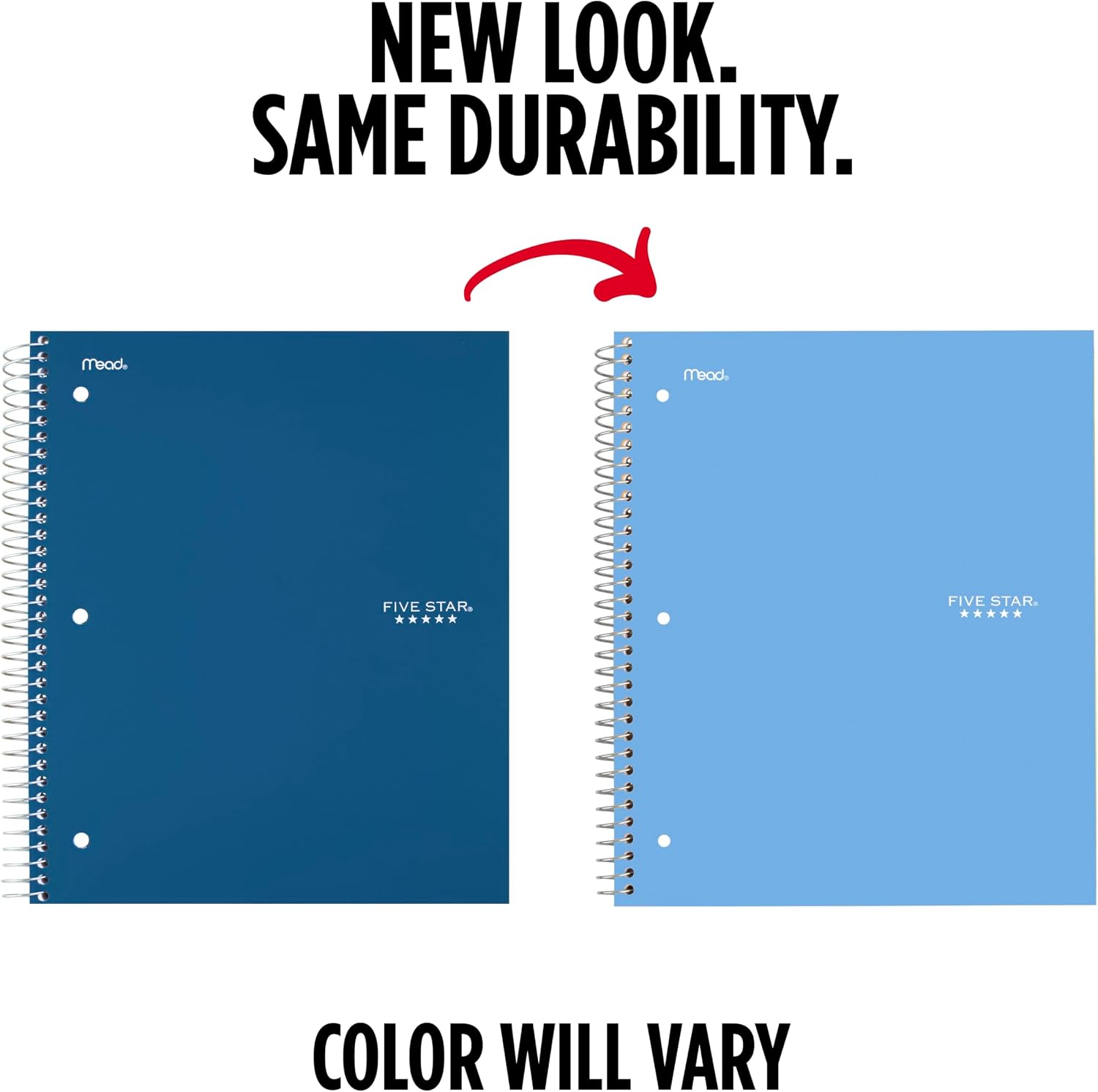 Five Star Spiral Notebook, 1 Subject, 100 Sheets - Detail view