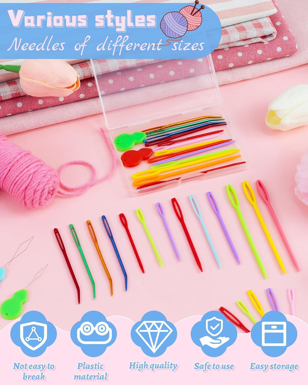 FIVEIZERO 19 Pc Yarn Needles Set - Close-up