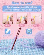 FIVEIZERO 19 Pc Yarn Needles Set - Size reference