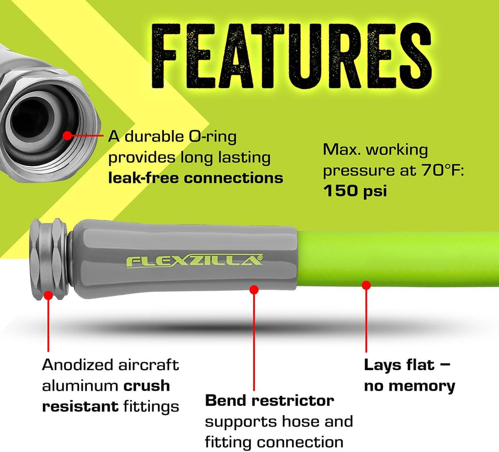 Flexzilla Garden Hose, 5/8 in x 50 ft - Close-up