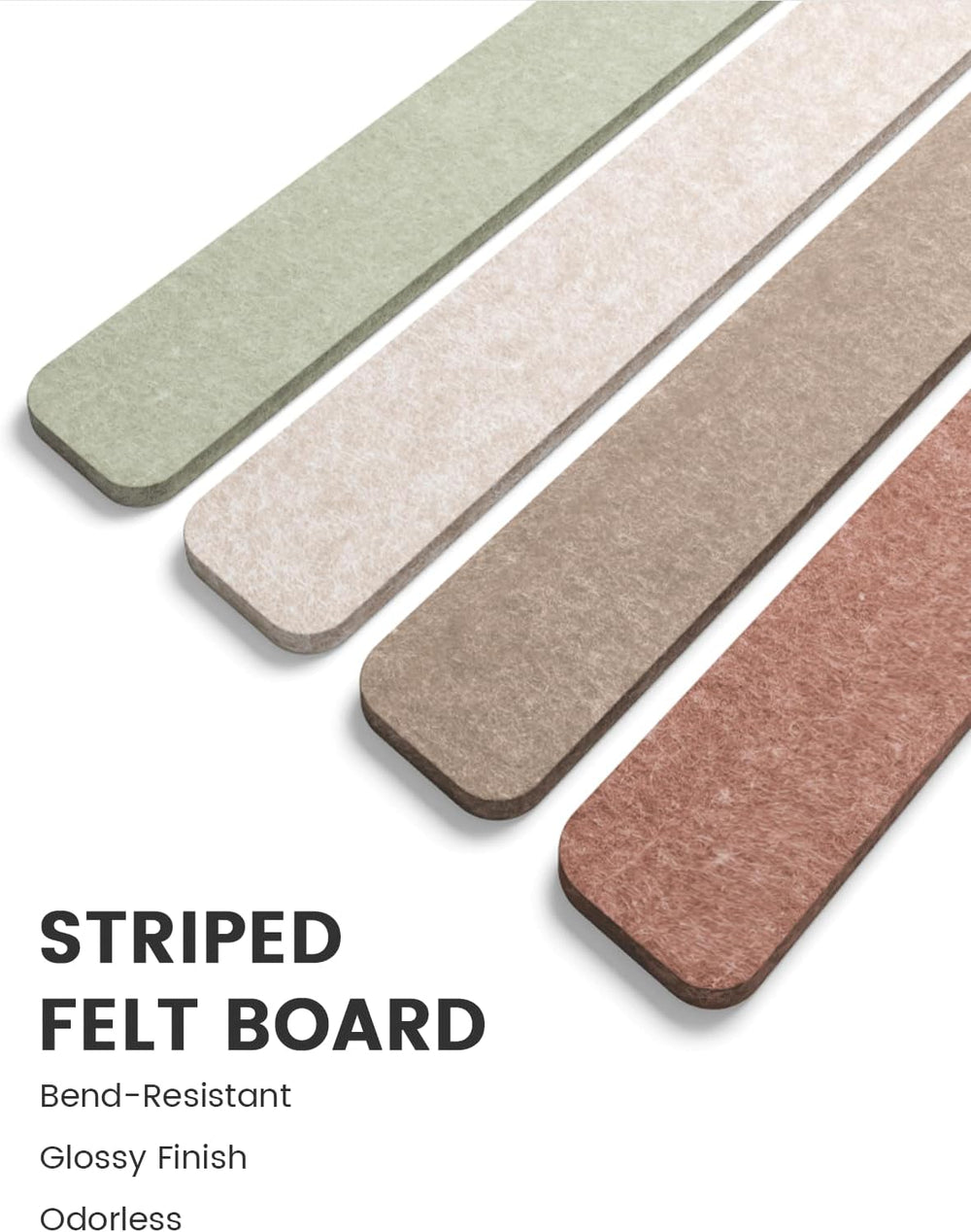 Fluxynara Felt Strip Pin Board 8-Pack - Alternate angle