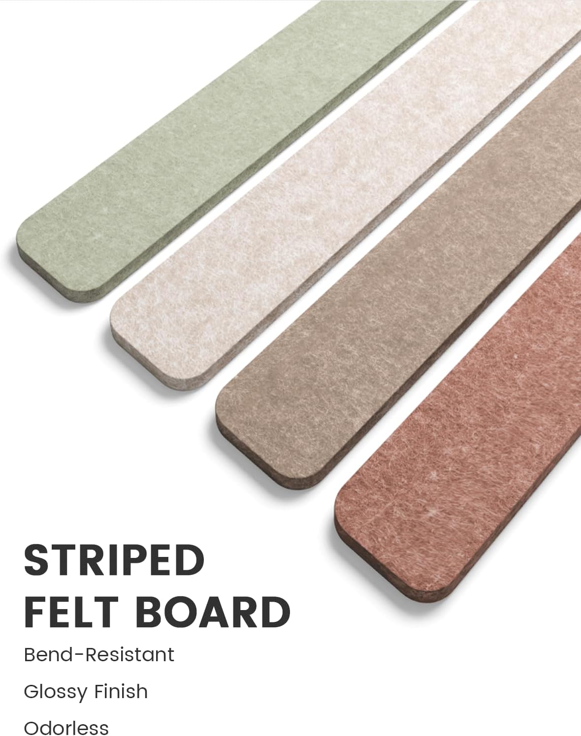 Fluxynara Felt Strip Pin Board 8-Pack - Alternate angle