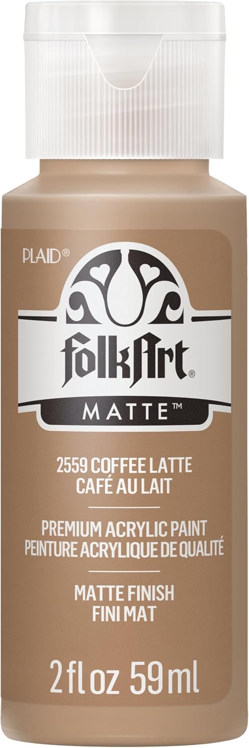 FolkArt Acrylic Paint, Coffee Latte, 2 oz