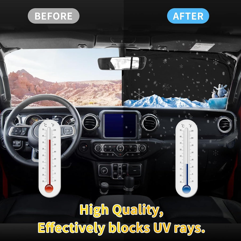 Windshield Sun Shade for Toyota Tacoma - Close-up