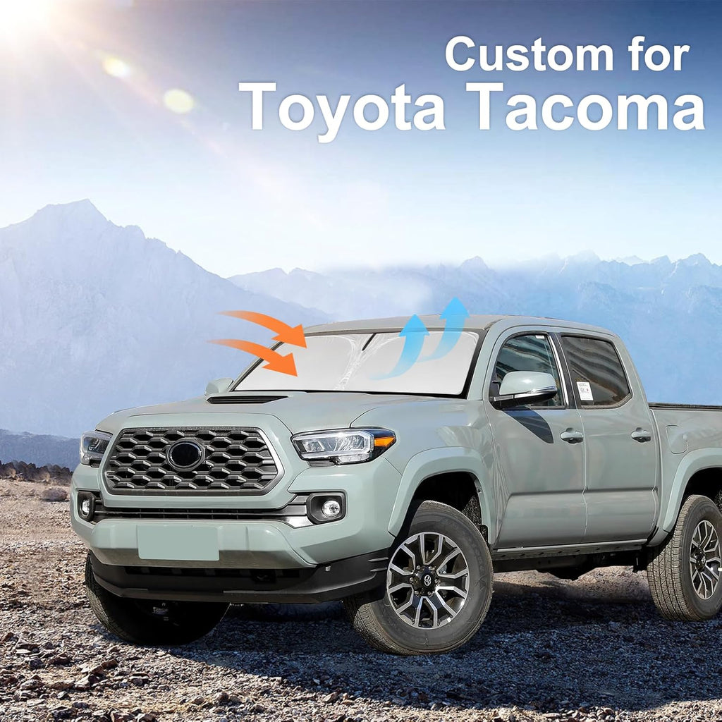 Windshield Sun Shade for Toyota Tacoma - Size reference