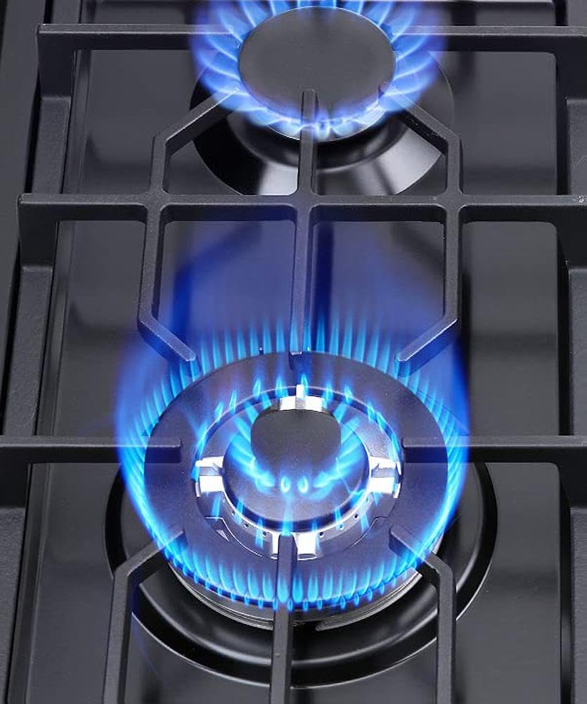 FORIMO 22 Inch 4-Burner Gas Cooktop, Stainless Steel - Alternate angle