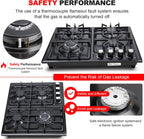 FORIMO 22 Inch 4-Burner Gas Cooktop, Stainless Steel - In use