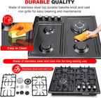 FORIMO 22 Inch 4-Burner Gas Cooktop, Stainless Steel - Packaging