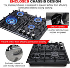 FORIMO 22 Inch 4-Burner Gas Cooktop, Stainless Steel - Additional view