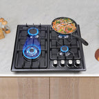 FORIMO 22 Inch 4-Burner Gas Cooktop, Stainless Steel - Feature highlight