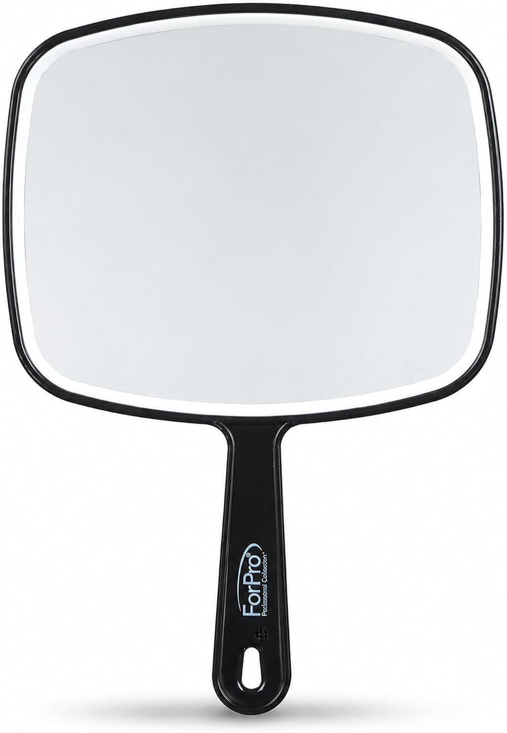 ForPro Hand Mirror with Handle, 9.6x6.3in, Black