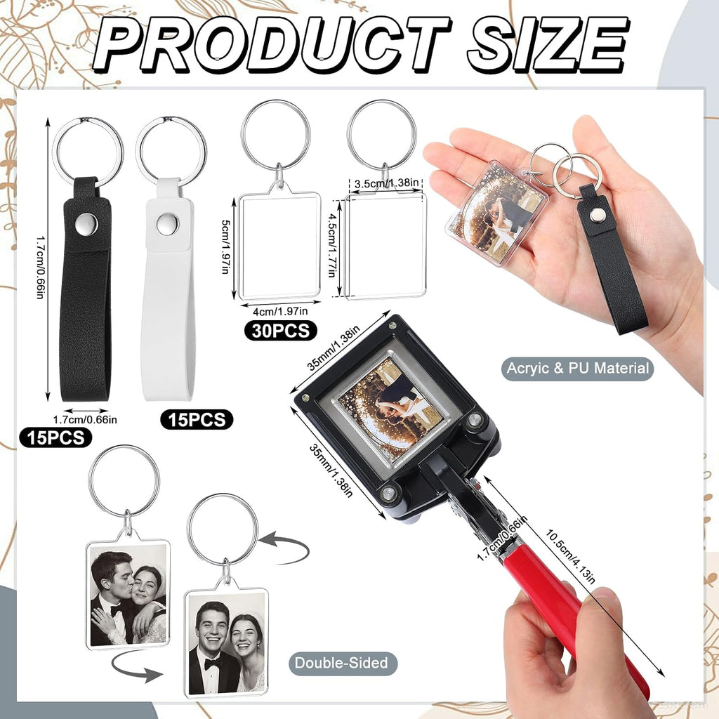 ForraFun 61-Pc Keychain Making Kit with Cutter - Detail view