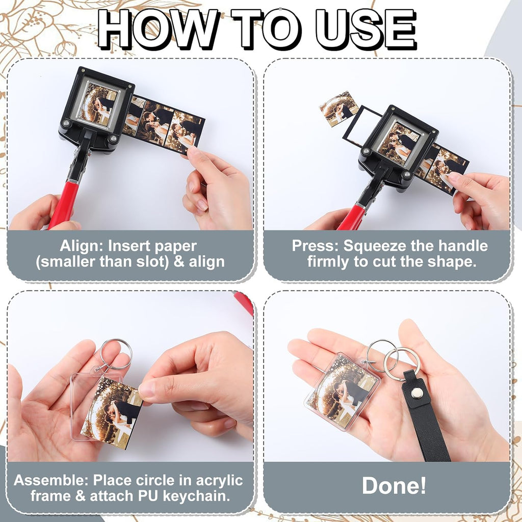 ForraFun 61-Pc Keychain Making Kit with Cutter - Alternate angle