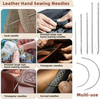 Ftyiwu Waxed Thread Kit with 7 Sewing Needles - In use