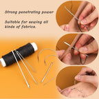 Ftyiwu Waxed Thread Kit with 7 Sewing Needles - Packaging