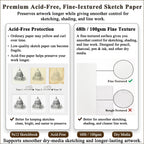 Fuxi 9x12 Spiral Sketch Book, 100 Sheets - Detail view