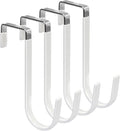 FYY Over the Door Hooks, 4 Pack, White