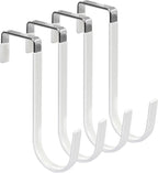 FYY Over the Door Hooks, 4 Pack, White