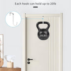 FYY Over the Door Hooks, 4 Pack, White - Close-up