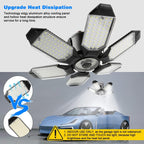 LED Garage Ceiling Light 2 Pack, 32000LM 6500K - Close-up
