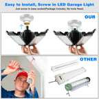 LED Garage Ceiling Light 2 Pack, 32000LM 6500K - Size reference