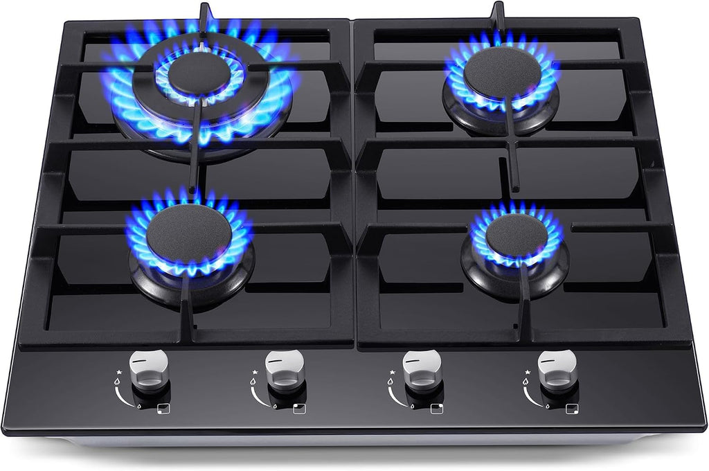 Amzgachfktch 24in 4-Burner Glass Gas Cooktop