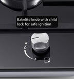 Amzgachfktch 24in 4-Burner Glass Gas Cooktop - Alternate angle