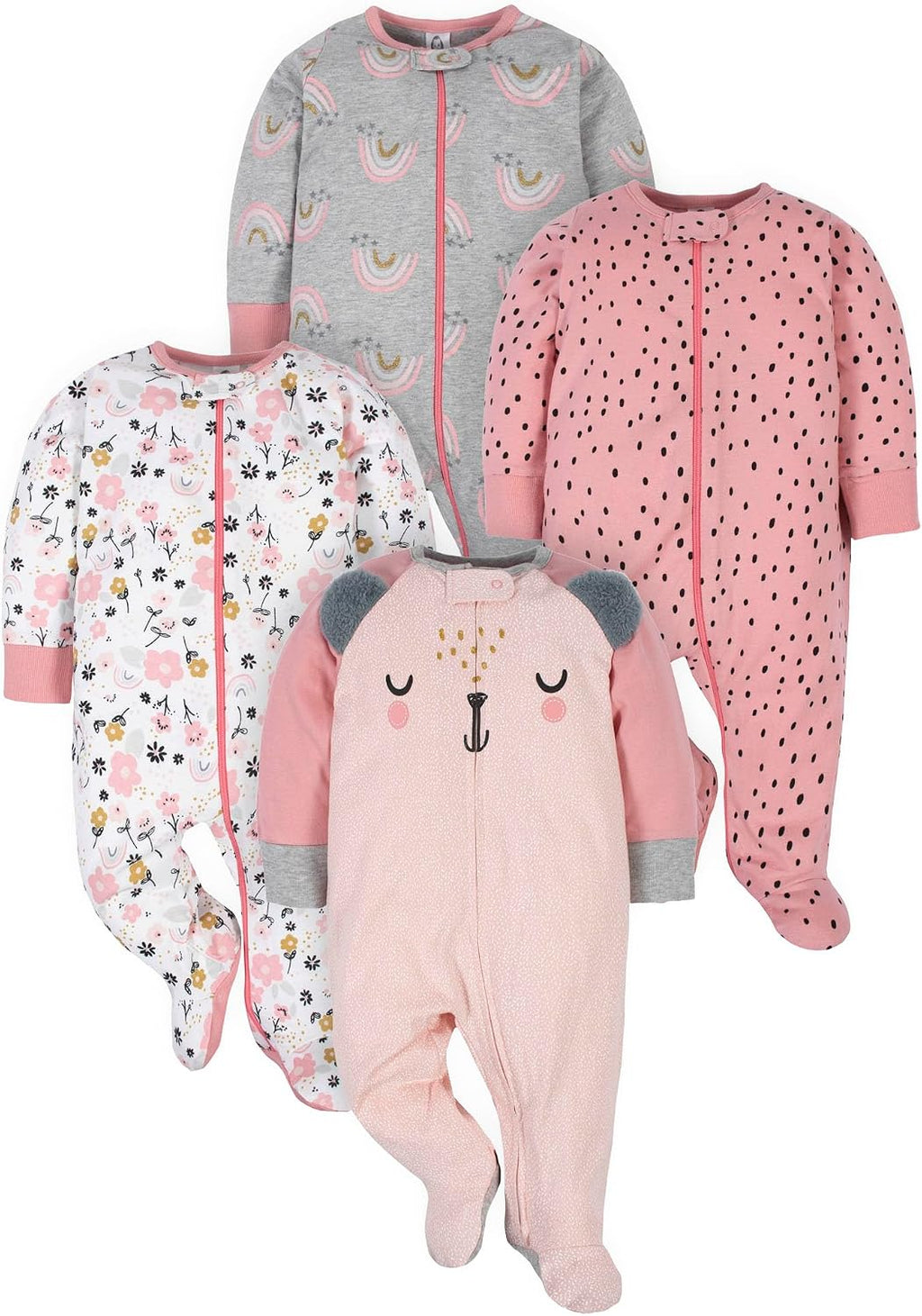 Gerber Baby Girls Sleep 'N Play Footies