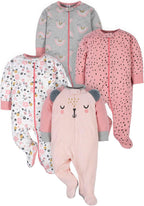 Gerber Baby Girls Sleep 'N Play Footies