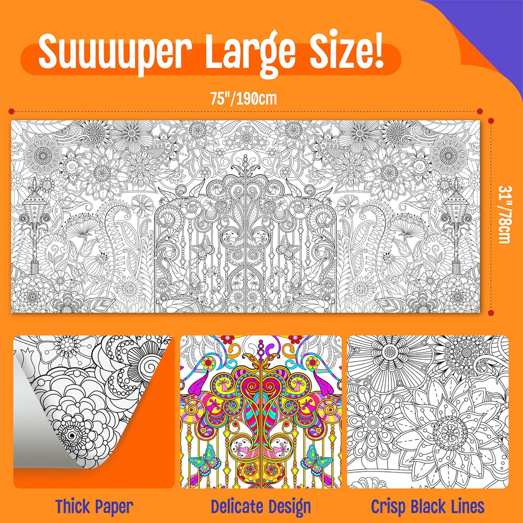 SpriteGru Giant Coloring Poster 75x31 - Detail view
