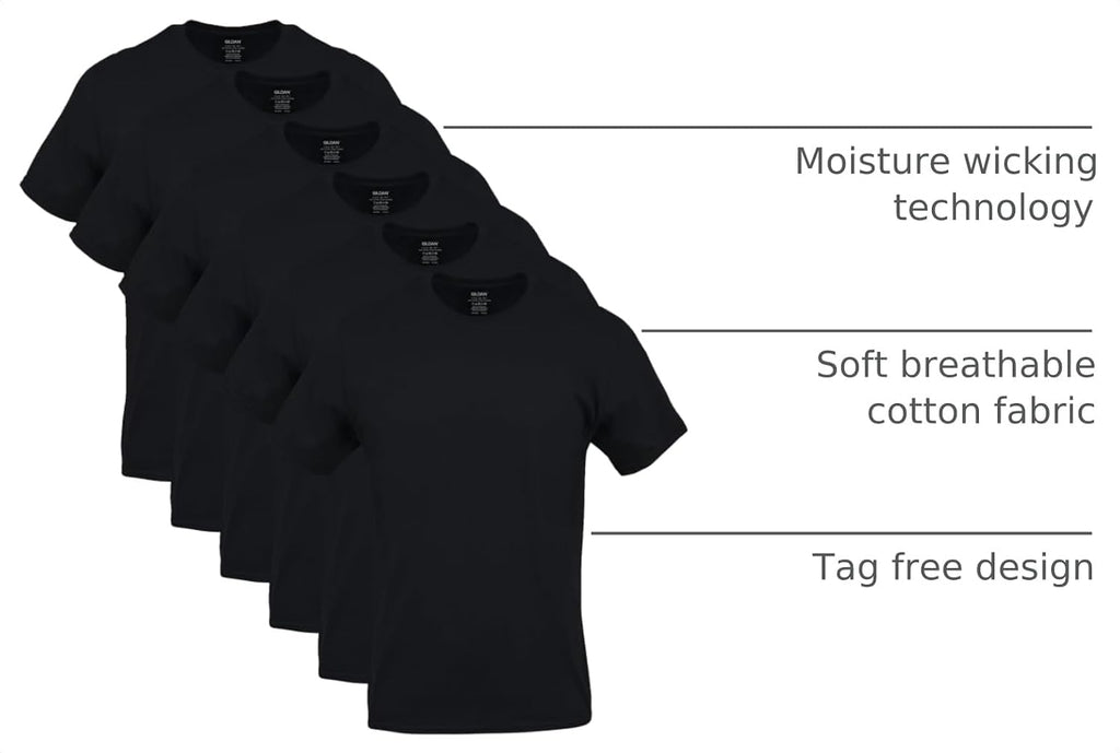 Gildan Men's Crew T-Shirts G1100 - Size reference